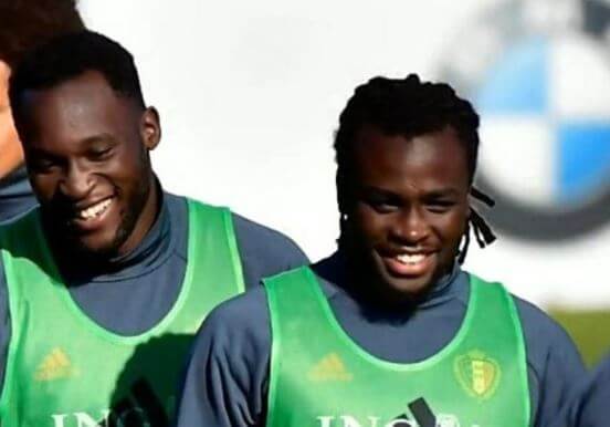 Romelu Lukaku with his brother Jordan Lukaku.